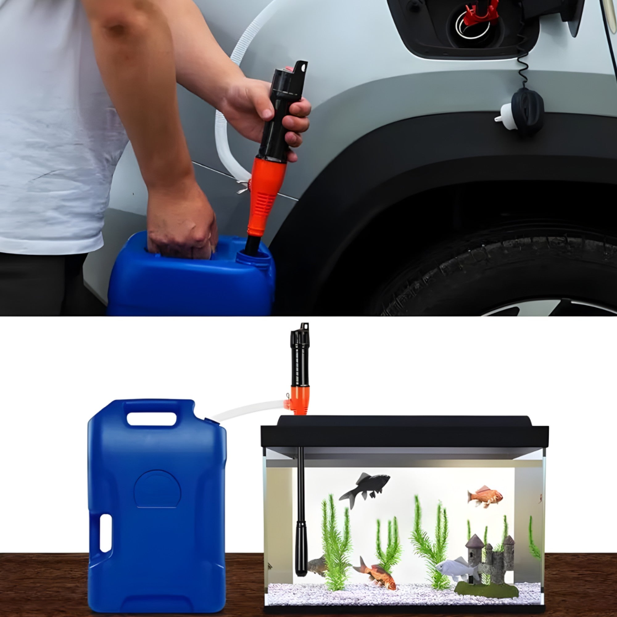 Bærbar Benzinpumpe – Manuel Brændstofpumpe til Forskellige Køretøjer