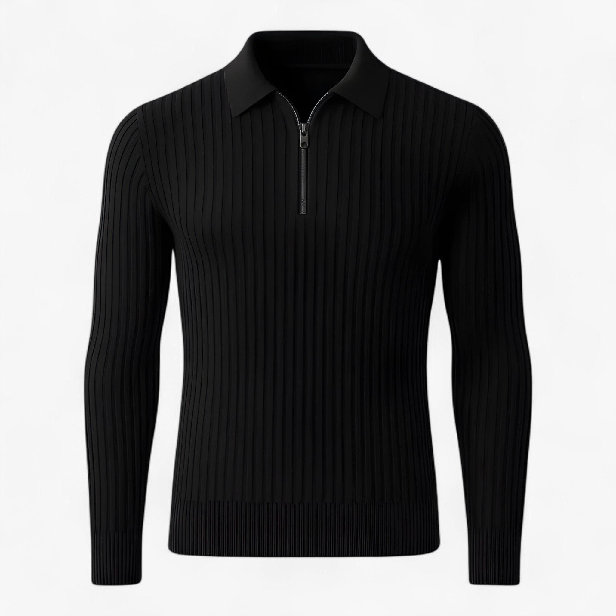 Halv-Zip Herresweater i Merinould – Varm og Komfortabel til Vinteren