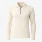 Halv-Zip Herresweater i Merinould – Varm og Komfortabel til Vinteren