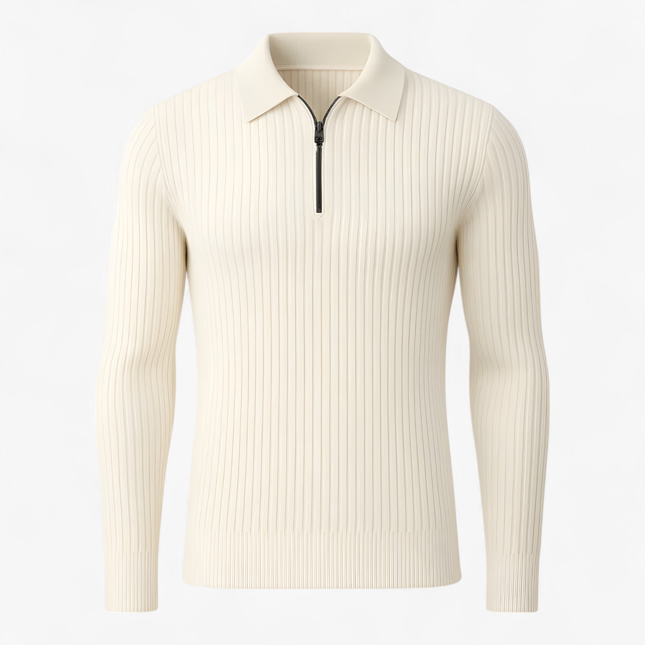 Halv-Zip Herresweater i Merinould – Varm og Komfortabel til Vinteren