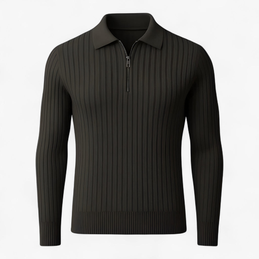 Halv-Zip Herresweater i Merinould – Varm og Komfortabel til Vinteren