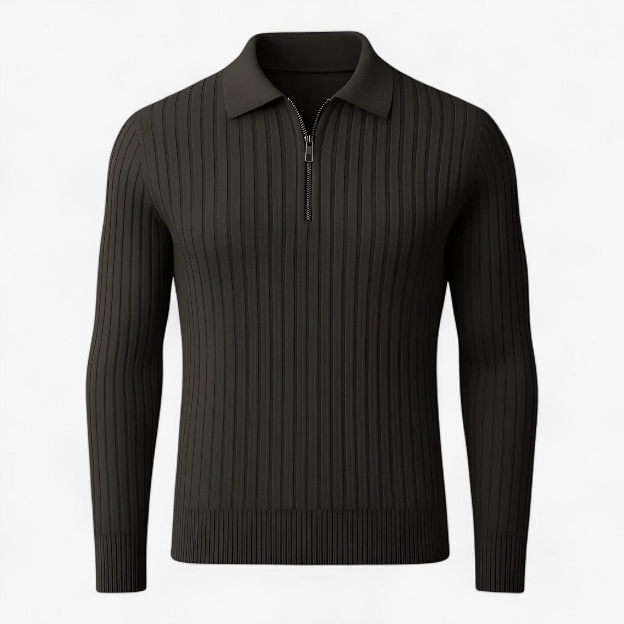 Halv-Zip Herresweater i Merinould – Varm og Komfortabel til Vinteren