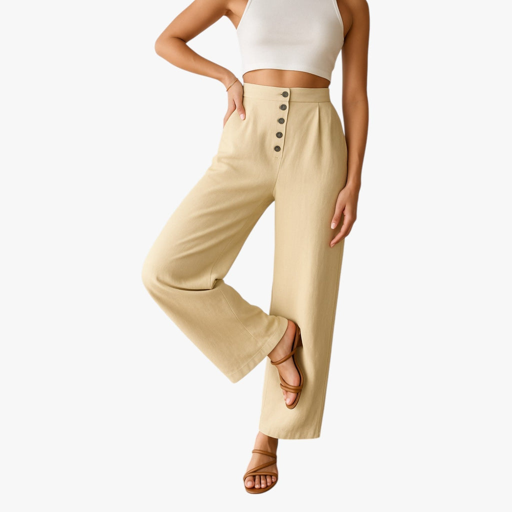 Sommershorts til Kvinder – Komfortabel Pasform i Linned og Bomuldsblanding