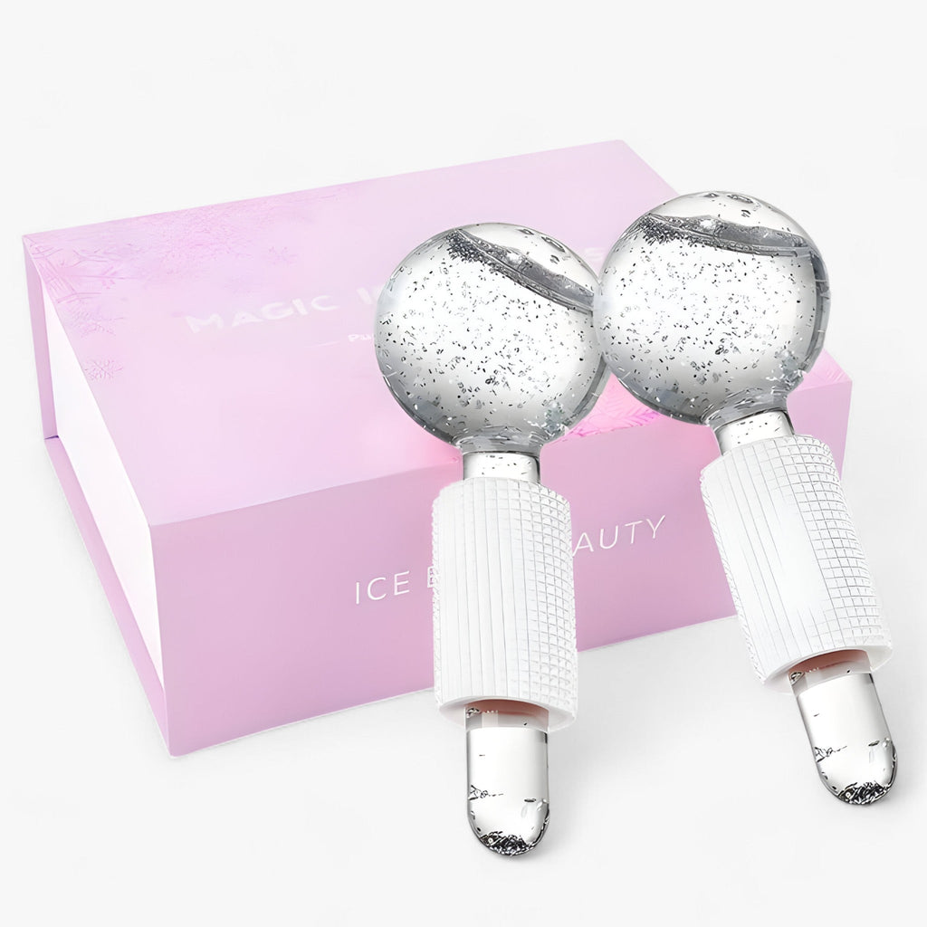 Krystalkugler i Glas til Ansigts- og Øjenmassage – 2 stk./pakke