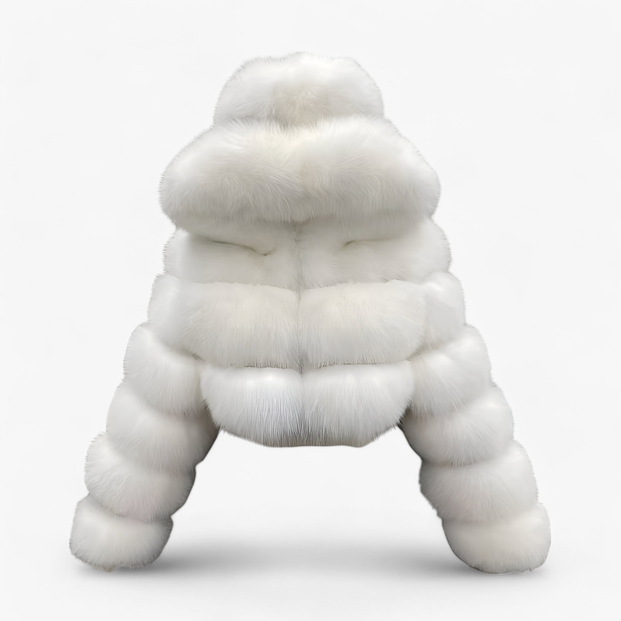 Adele | Blød kunstpelsjakke Sne - Luksuriøs varme og elegance