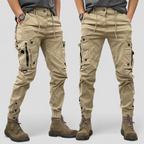 Herre Cargo Bukser – Slidstærk Bomulds-Twill med Praktiske Lommer