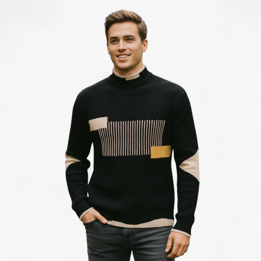 Moderne Sweatshirt med Geometrisk Mønster