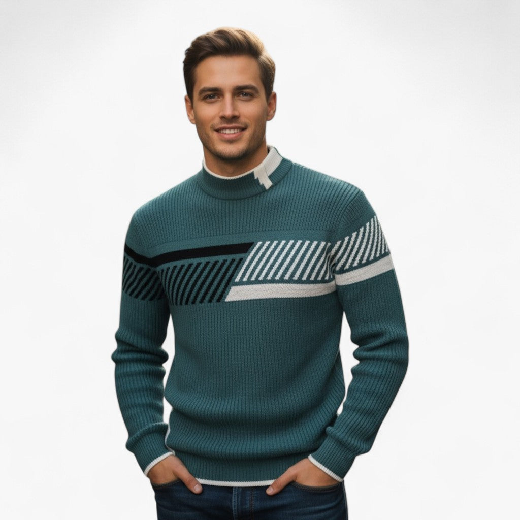 Moderne Sweatshirt med Geometrisk Mønster