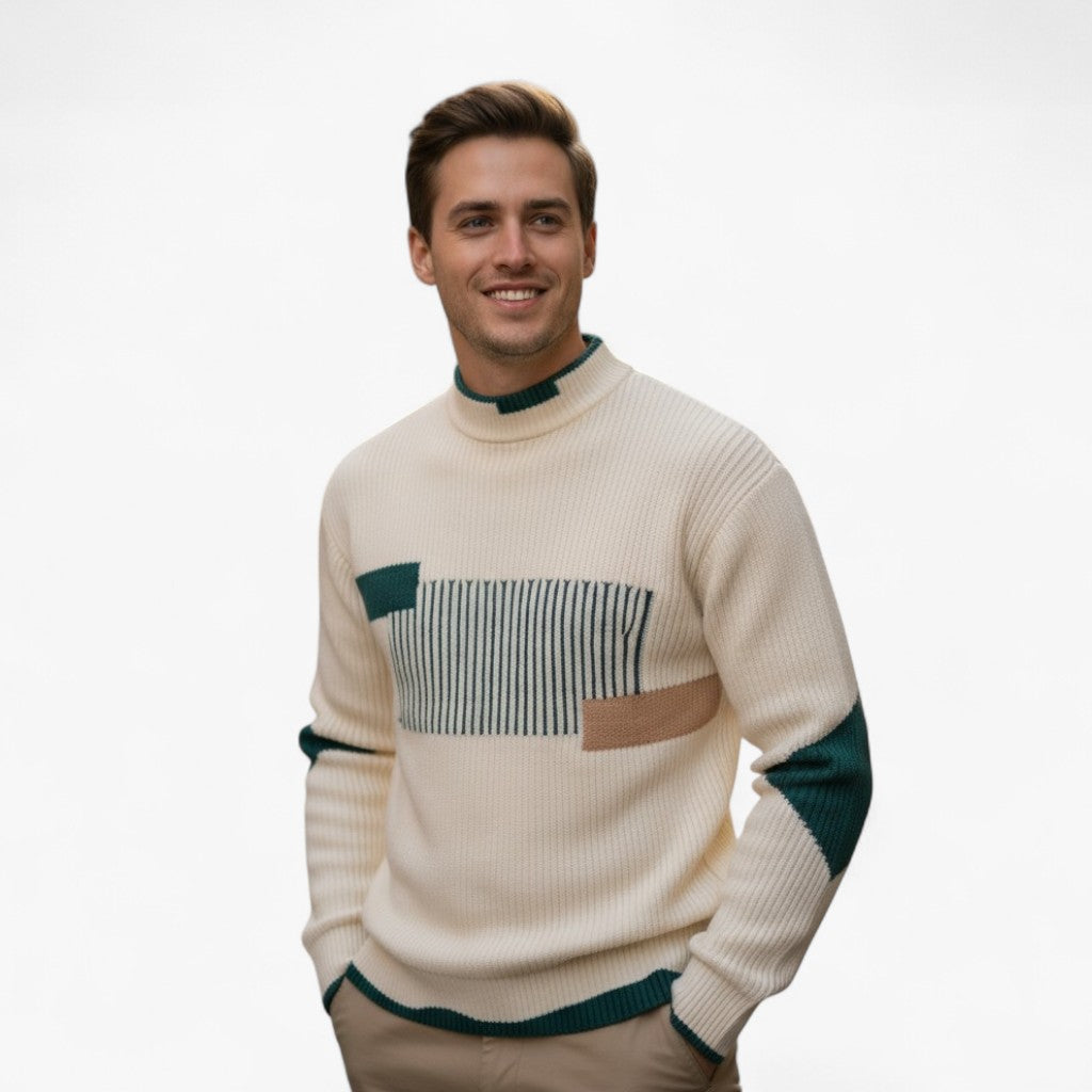 Moderne Sweatshirt med Geometrisk Mønster