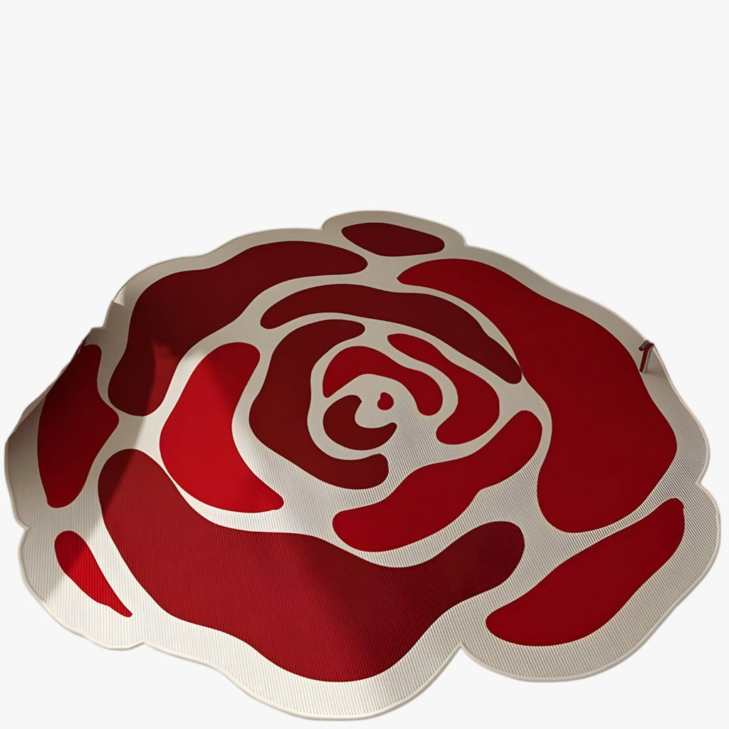 Blomsterkrystal Gulvtæppe – Blødt Polyester med Antiskrid Belægning