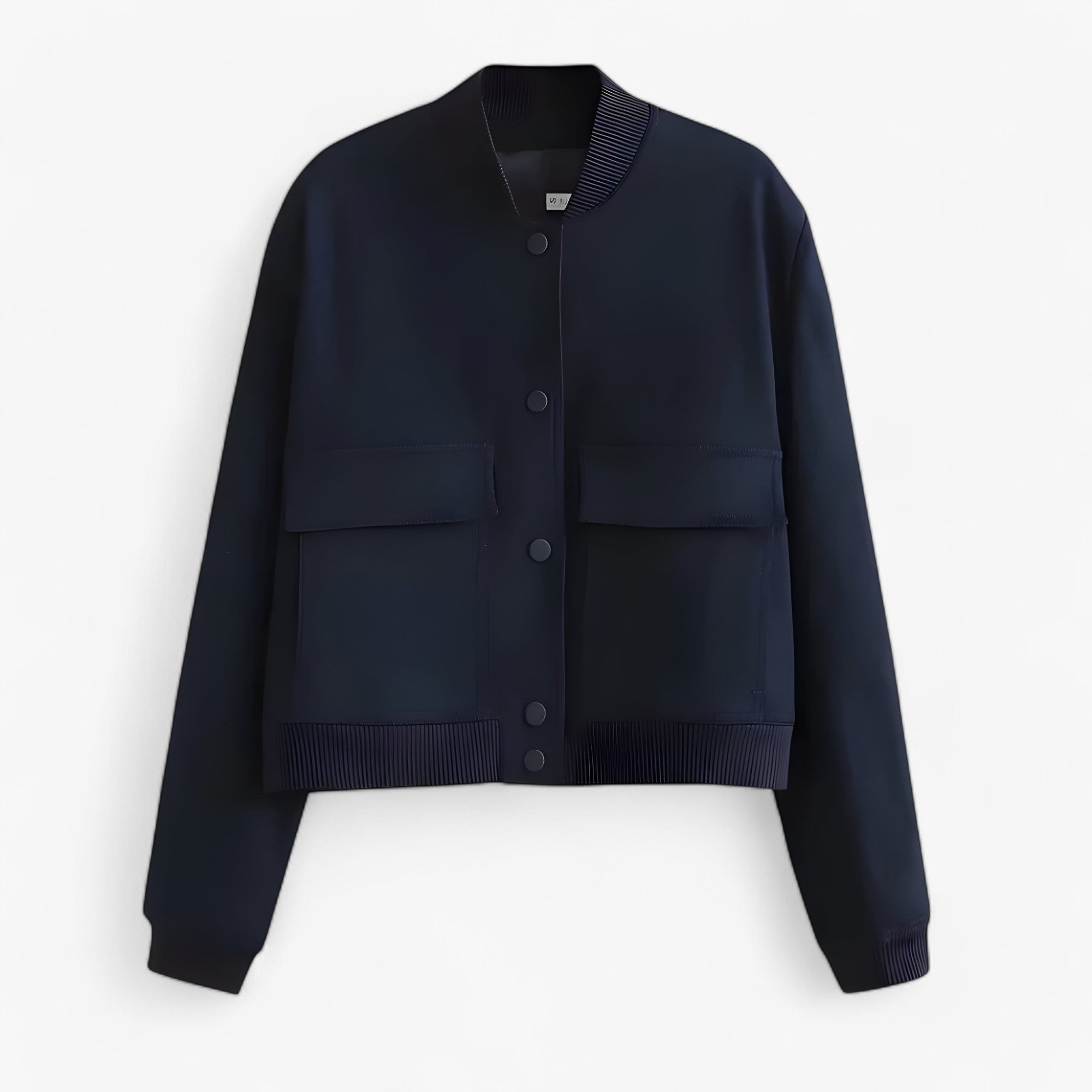 Dame Bomberjakke i Varm Polyesterfleece | Cropped Design – Perfekt til Efterår & Vinter