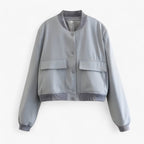 Dame Bomberjakke i Varm Polyesterfleece | Cropped Design – Perfekt til Efterår & Vinter