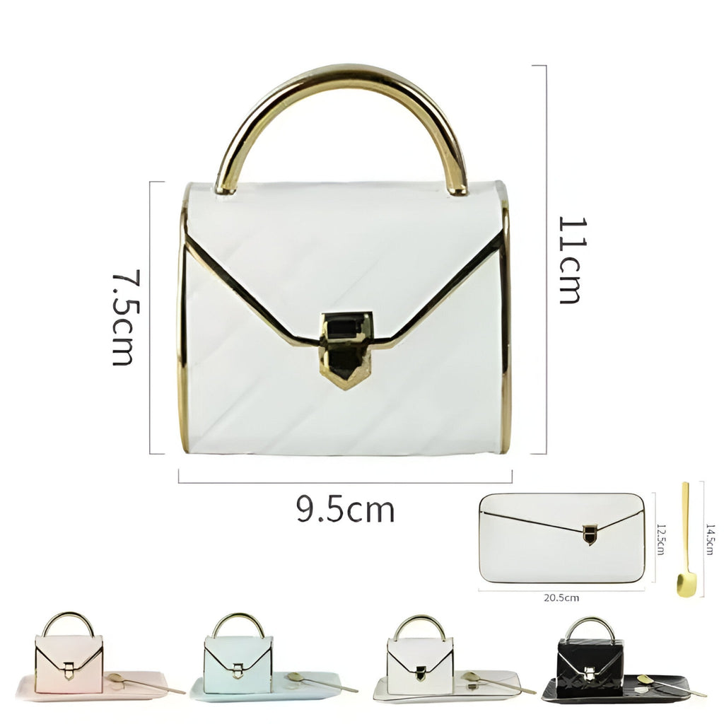 Kreativt Keramisk Krus Formet som Taske i Højkvalitets Keramik