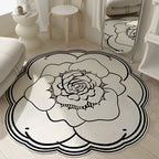 Blomsterkrystal Gulvtæppe – Blødt Polyester med Antiskrid Belægning