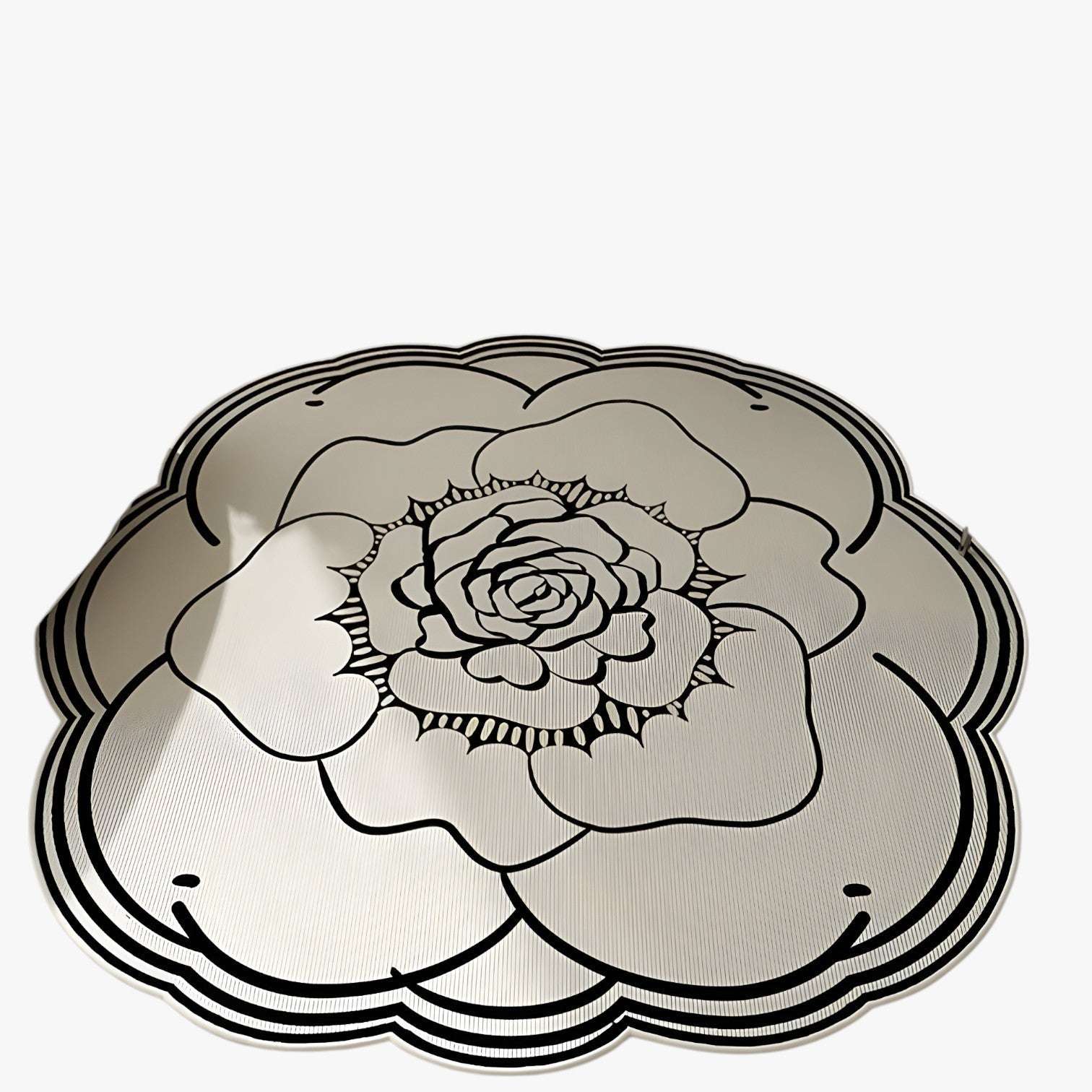 Blomsterkrystal Gulvtæppe – Blødt Polyester med Antiskrid Belægning