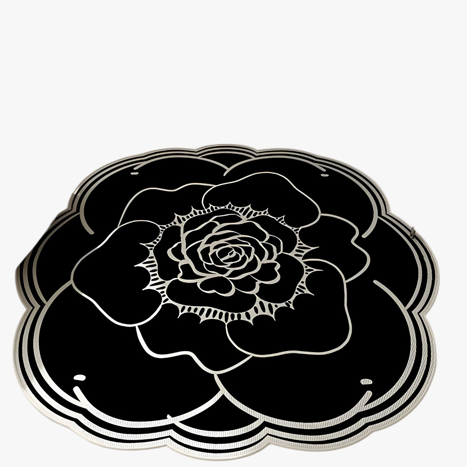 Blomsterkrystal Gulvtæppe – Blødt Polyester med Antiskrid Belægning