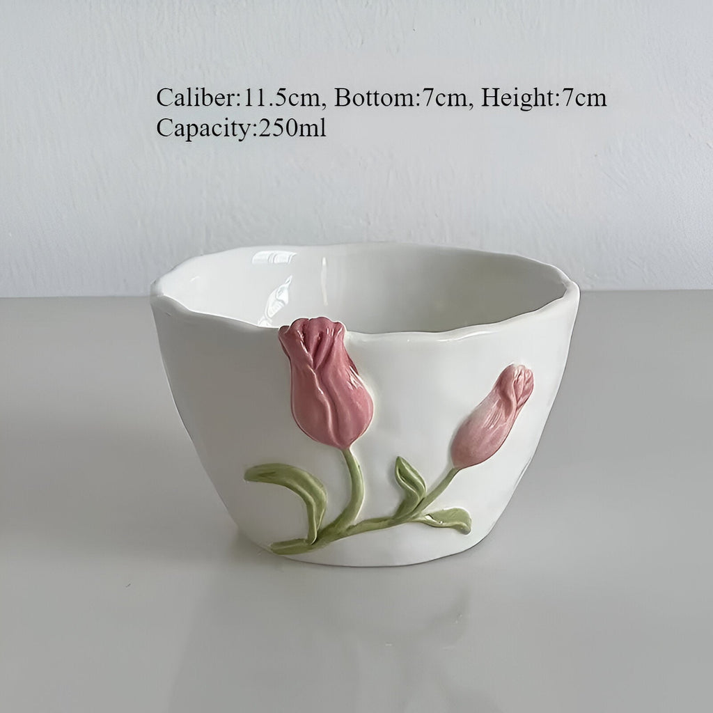 Tulip Keramisk Kaffekop med Underkop – Højkvalitets Design