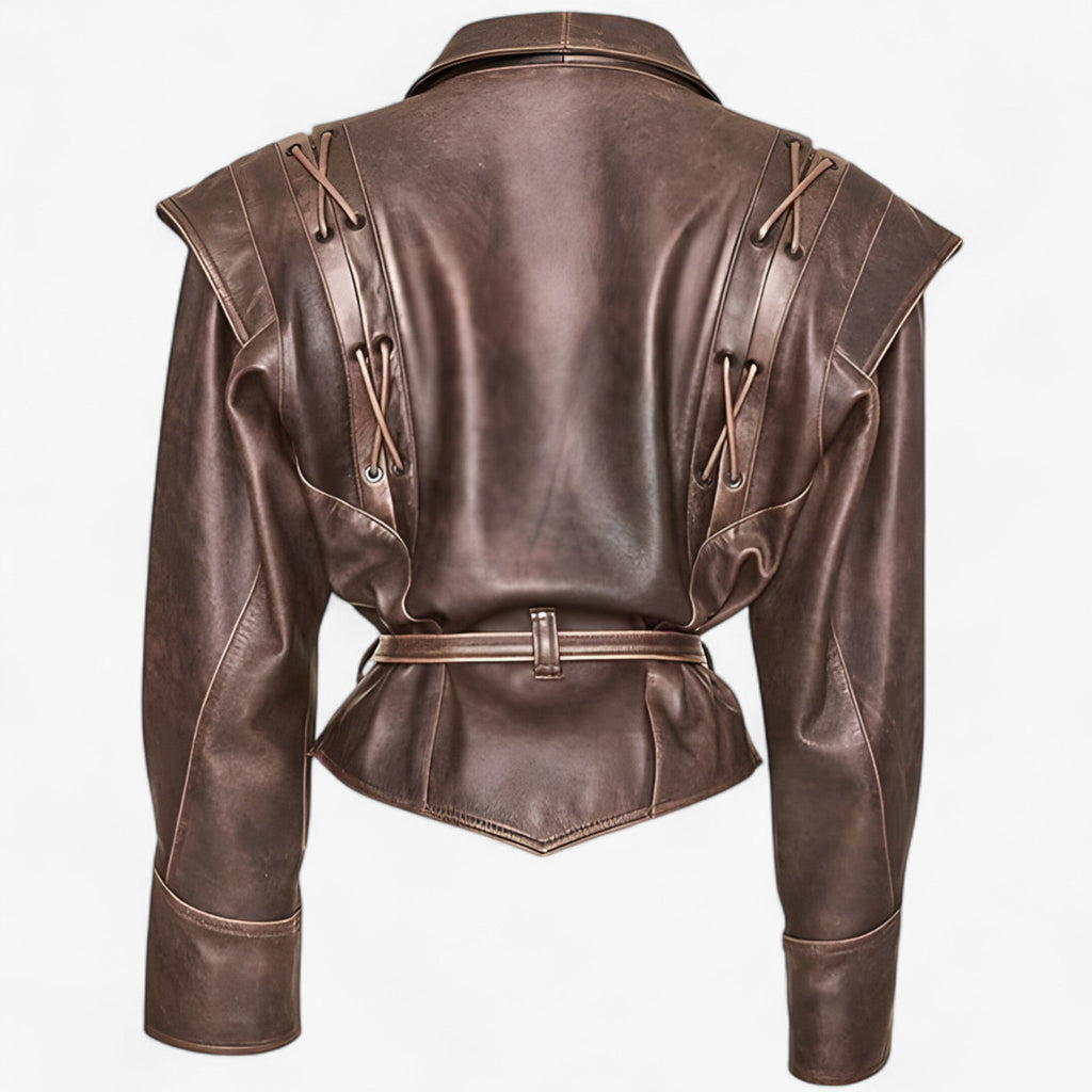 Struktureret Damejakke i Elegant Materialeblanding