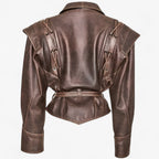 Struktureret Damejakke i Elegant Materialeblanding