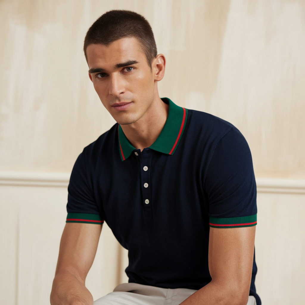 Kortærmet T-shirt til Herre – Moderne Colorblock til Sommer og Sport