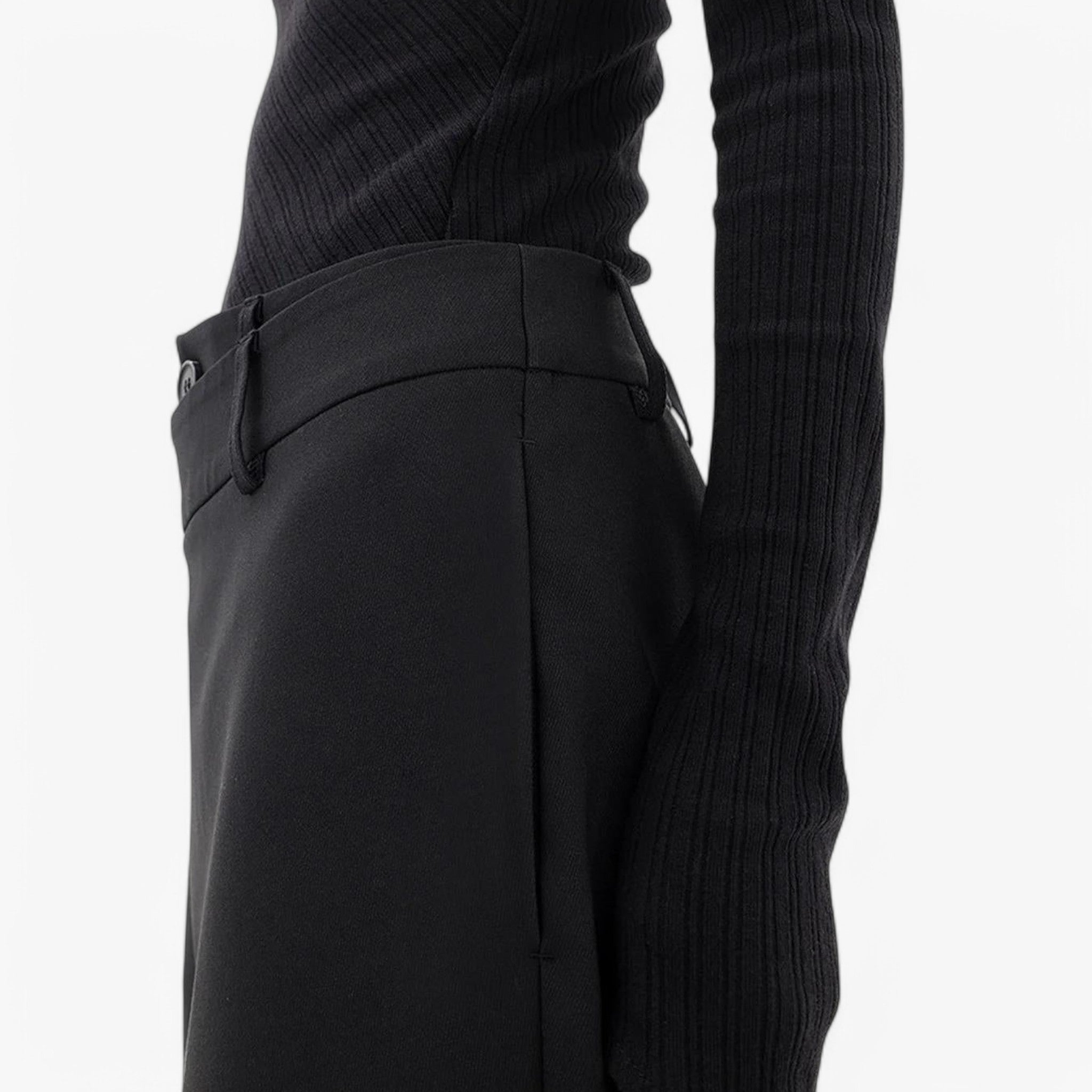 Asymmetriske Bukser med Høj Talje i Blød Bomuldsblanding