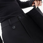 Asymmetriske Bukser med Høj Talje i Blød Bomuldsblanding