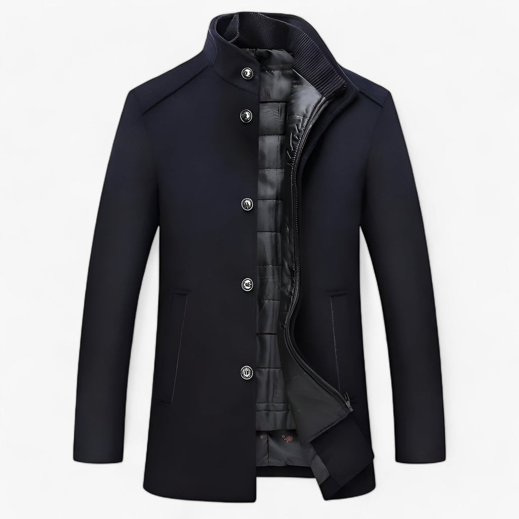 Trenchcoat i Uld – Elegant Frakke til Koldere Vejr