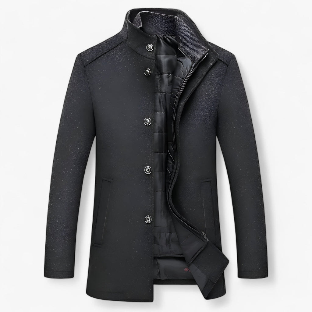 Trenchcoat i Uld – Elegant Frakke til Koldere Vejr